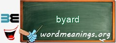 WordMeaning blackboard for byard